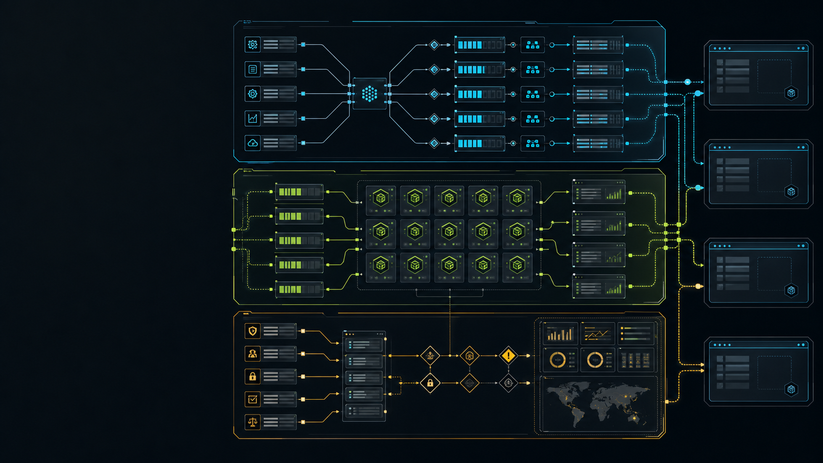 Abstract orchestration, runtime, and control topology